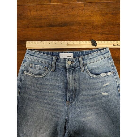VERVET Blue Distressed Ripped Stretch Jeans Women's Size 26 - Picture 5 of 6